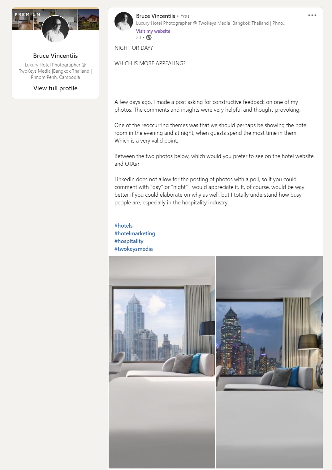 unique hotel marketing ideas night or day hotel room photo